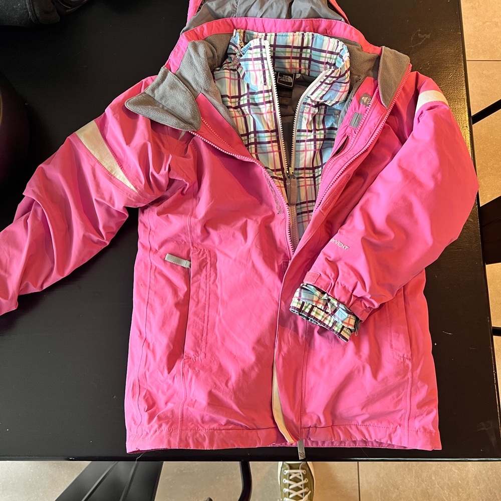 The NorthFace Ski Jacket GIRLS (L) around 12 years old. 2 pieces